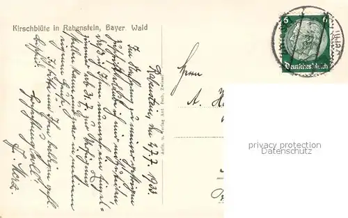 AK / Ansichtskarte Rabenstein_Zwiesel Kirschbl?te  Rabenstein_Zwiesel