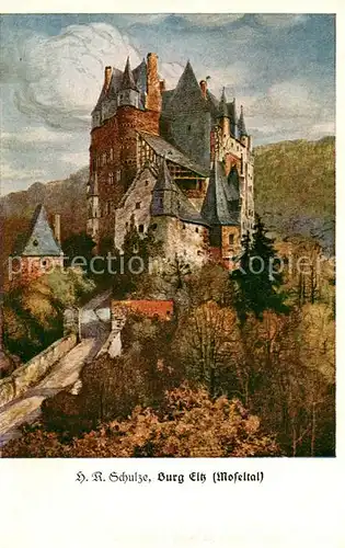 AK / Ansichtskarte Burg_Eltz Moseltal K?nstlerkarte Schulze Burg_Eltz