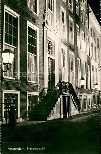 AK / Ansichtskarte Amsterdam_Niederlande Herengracht Amsterdam_Niederlande