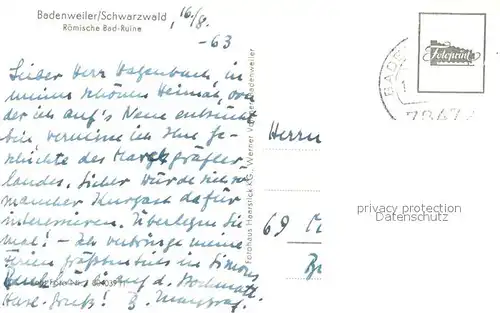 AK / Ansichtskarte Badenweiler R?mische Bad Ruine Badenweiler