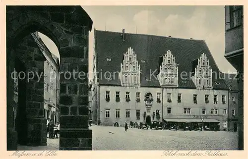 AK / Ansichtskarte Meissen_Elbe_Sachsen Blick zum Rathaus Meissen_Elbe_Sachsen