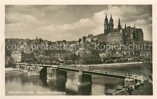 AK / Ansichtskarte Meissen_Elbe_Sachsen Dom und Albrechtsburg Meissen_Elbe_Sachsen