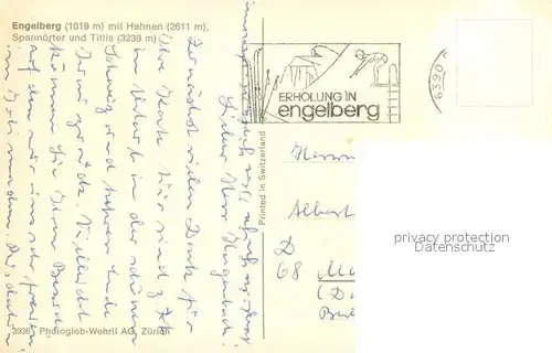 AK / Ansichtskarte Engelberg_OW mit Hahnen Spannoerter und Titlis Engelberg OW