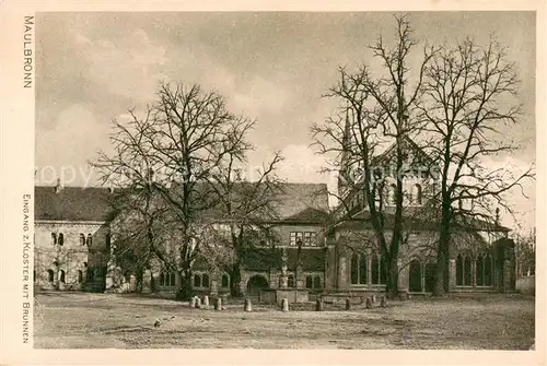 AK / Ansichtskarte Maulbronn Kloster mit Brunnen Maulbronn