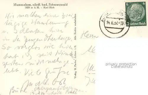 AK / Ansichtskarte Mummelsee Panorama Mummelsee