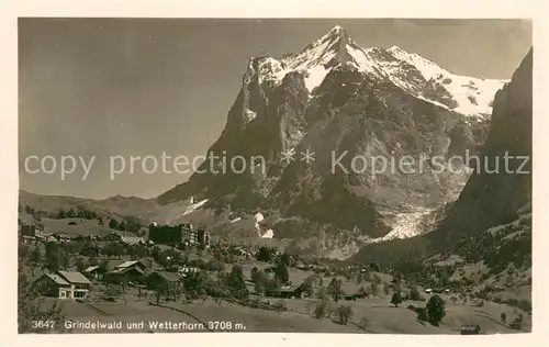 AK / Ansichtskarte Grindelwald mit Wetterhorn Grindelwald