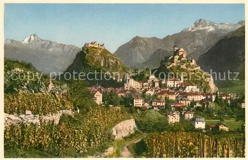 AK / Ansichtskarte Sion_VS Tourbillon et Valere Bietschhorn Sion_VS