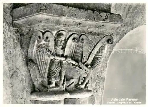 AK / Ansichtskarte Payerne Abbatiale Payerne Choeur Chapiteau de l Abside Payerne