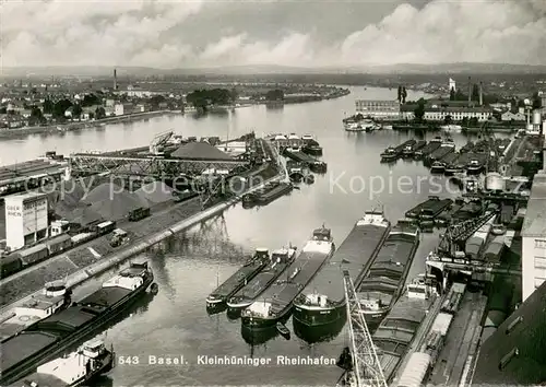 AK / Ansichtskarte Basel_BS Kleinhueninger Rheinhafen Basel_BS