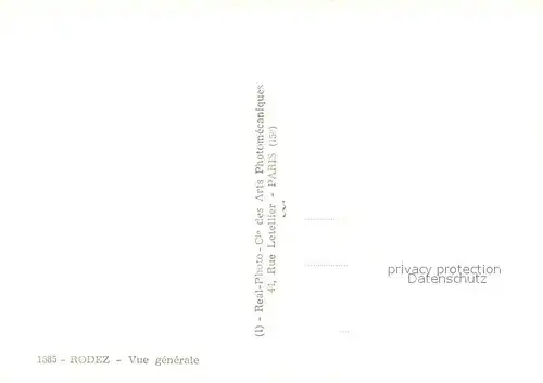 AK / Ansichtskarte Rodez Vue generale Rodez