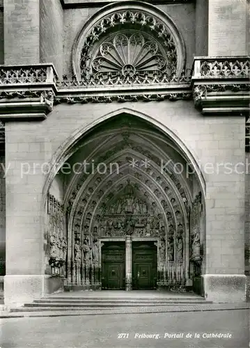 AK / Ansichtskarte Fribourg_FR Portrait de la Cathedrale Fribourg FR