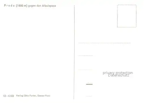 AK / Ansichtskarte Preda mit Albulapass Preda