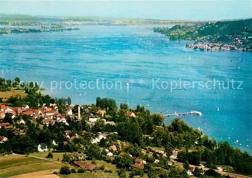 AK / Ansichtskarte Gaienhofen_Bodensee Fliegeraufnahme mit Insel Reichenau 