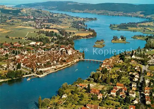 AK / Ansichtskarte Stein_Rhein Fliegeraufnahme mit Untersee Stein Rhein