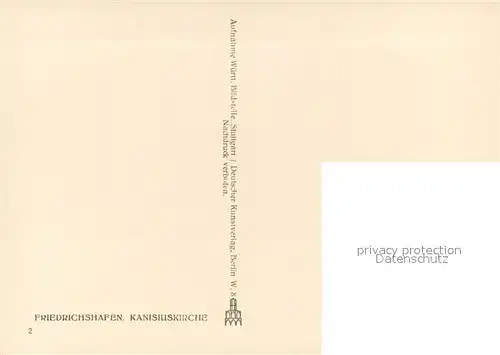 AK / Ansichtskarte Friedrichshafen_Bodensee Kanisiuskirche Inneres Friedrichshafen Bodensee