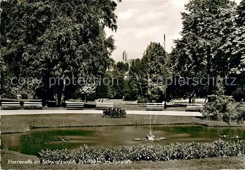 AK / Ansichtskarte Herrenalb_Schwarzwald Im Kurpark 