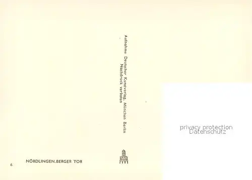 AK / Ansichtskarte Noerdlingen Berger Tor Noerdlingen