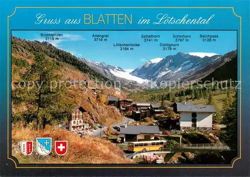AK / Ansichtskarte Blatten_Naters im Loetschental Panorama Blatten_Naters