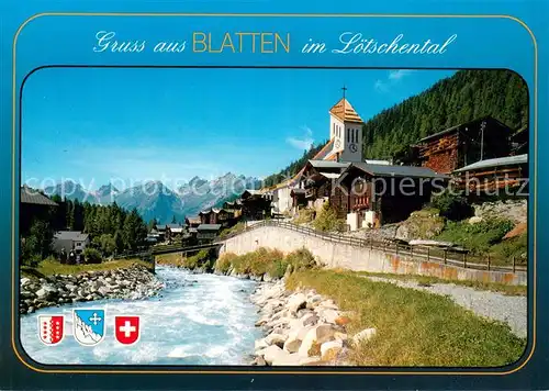 AK / Ansichtskarte Blatten_Naters Panorama im Loetschental Blatten_Naters