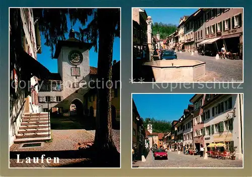 AK / Ansichtskarte Laufen_BL Stadttor Brunnen Strassenpartie Laufen_BL