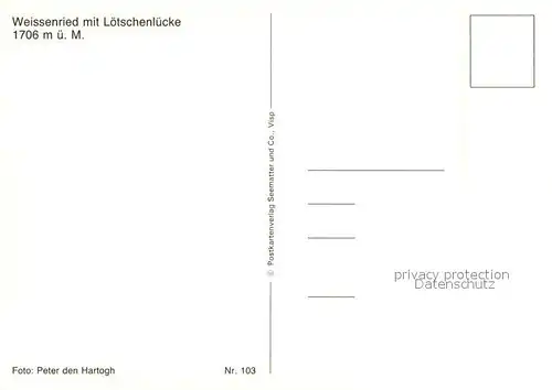 AK / Ansichtskarte Weissenried mit Loetschenluecke Weissenried