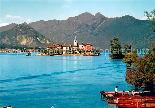 AK / Ansichtskarte Isola_Bella_Lago_Maggiore mit Isola Pescatori Isola_Bella_Lago_Maggiore