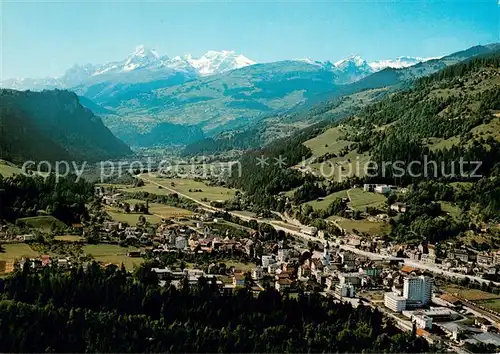AK / Ansichtskarte Ilanz_GR Fliegeraufnahme mit Brigelserhoerner und Bifertenstock Ilanz_GR