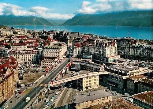 AK / Ansichtskarte Lausanne_VD Fliegeraufnahme Lausanne VD