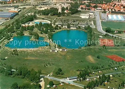 AK / Ansichtskarte oerebro Gustavsviksbadet Fliegeraufnahme oerebro