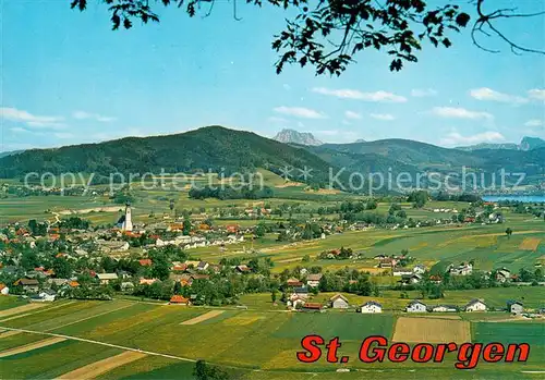 AK / Ansichtskarte St_Georgen_Attergau Fliegeraufnahme mit Traunstein  St_Georgen_Attergau