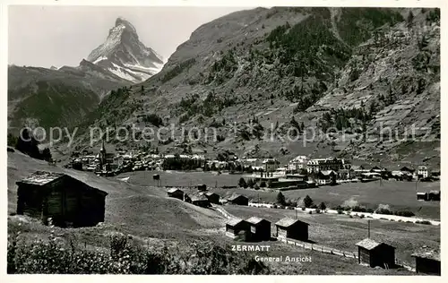 AK / Ansichtskarte Zermatt_VS mit Matterhorn Zermatt_VS