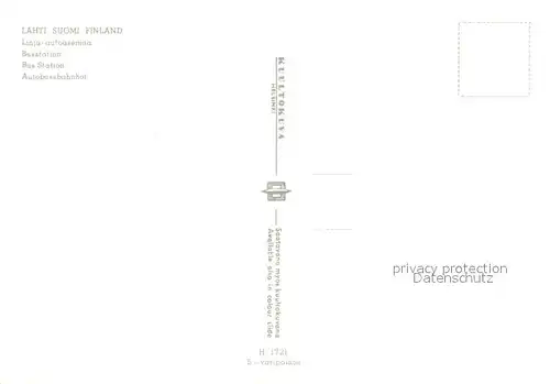 AK / Ansichtskarte Lahti Busbahnhof Lahti