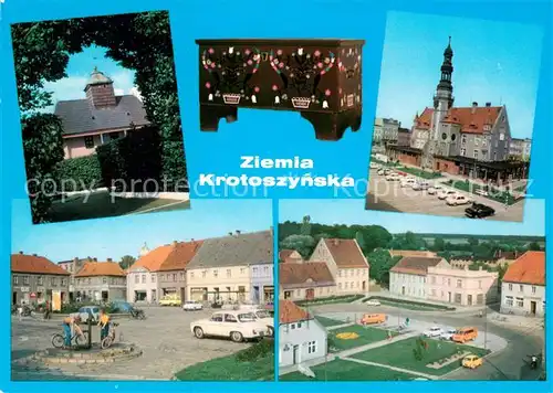 AK / Ansichtskarte Ziemia_Krotoszynska Ratusz Muzeum im Sebastiana Klonowicza Muzeum krotoszynskiego Komin rynek Zduny rynek 