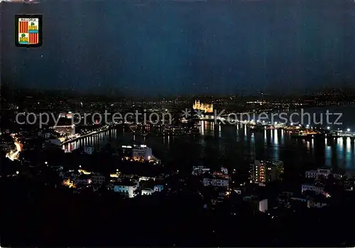 AK / Ansichtskarte Palma_de_Mallorca Vista nocturna de la bahia Palma_de_Mallorca