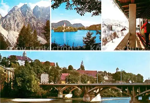 AK / Ansichtskarte Kranj_Krainburg Landschaftspanorama Berge Save Bruecke Kranj Krainburg