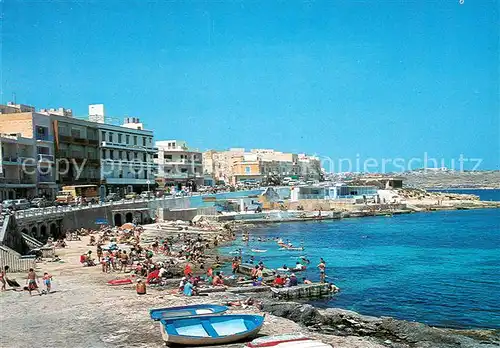 AK / Ansichtskarte Malta Bugibba Promenade Strand Malta