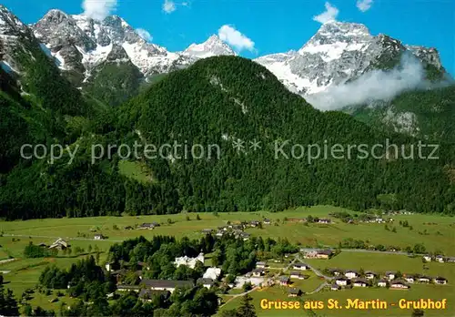 AK / Ansichtskarte St_Martin_Lofer OT Grubhof mit Wildmoossiedlung Rauchenberg und Loferer Steinberge St_Martin_Lofer