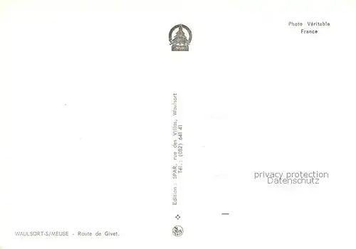 AK / Ansichtskarte Waulsort Route de Givet Waulsort