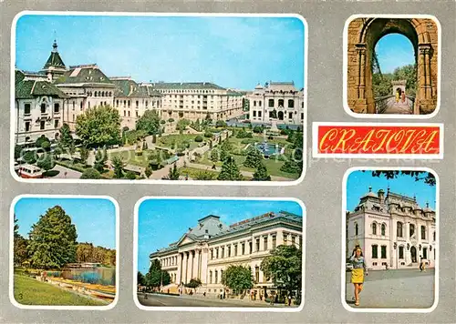 AK / Ansichtskarte Craiova Vue Le Pont suspendu Le Parc de Peuple Universite Le Centre de Recherches Historiques Craiova