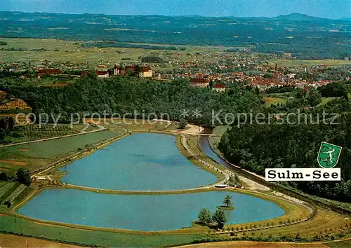 AK / Ansichtskarte Leibnitz Sulm Badesee mit Schloss Seggau Fliegeraufnahme Leibnitz