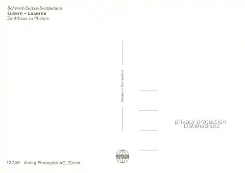 AK / Ansichtskarte Luzern_LU Zunfthaus zu Pfistern Luzern_LU