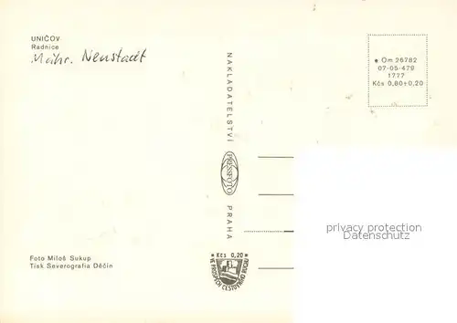 AK / Ansichtskarte Unicov_Maehrisch Neustadt Radnice Unicov_Maehrisch Neustadt