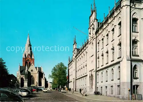 AK / Ansichtskarte oerebro Nikolaikyrkan och Radhuset oerebro