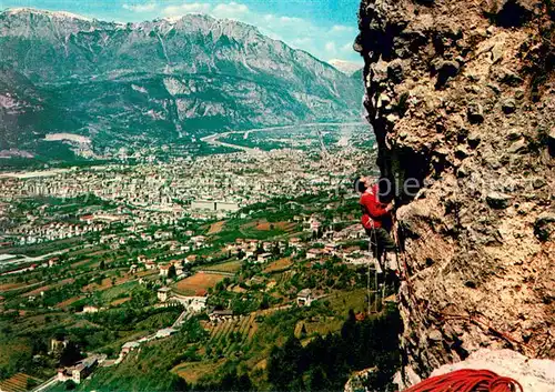 AK / Ansichtskarte Trento Palestra di Roccia dei Bindesie e panorama Trento