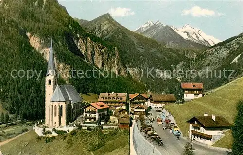 AK / Ansichtskarte Heiligenblut_Kaernten mit Kirche und Grossglockner Heiligenblut Kaernten