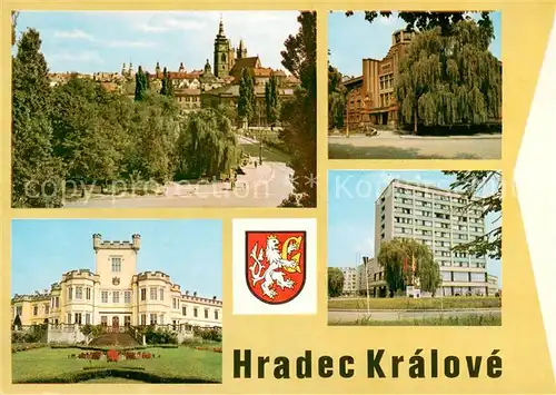 AK / Ansichtskarte Hradec_Kralove_Kralovehradecko Stred mesta Krajske muzeum Statni zamek Hradek u Nechanic Hotel Alessandrie 