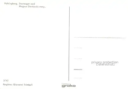 AK / Ansichtskarte Haelsingborg Stortorget med Magnus Stenbocks staty Haelsingborg