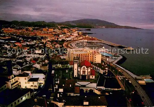 AK / Ansichtskarte San_Miguel_Acores A Cidade ao lusco fusco San_Miguel_Acores