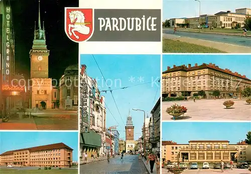 AK / Ansichtskarte Pardubice_Pardubitz Zelena brana Ucnovsky na sidlisti Dukla Trida Miru Kulturni dum ROH s kinem Dukla Obschodni strdisko kavarna a restaurace Pardubice Pardubitz