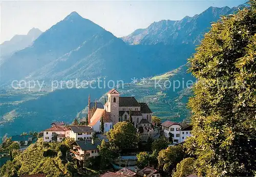 AK / Ansichtskarte Schenna_Meran Panorama mit Schloss Schenna Meran